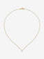 18K yellow gold necklace with a 0.30 ct brilliant-cut central diamond.