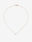 Colgante de oro rosa de 18K con diamante en talla brillante de 0,15 cts