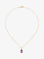 Colgante cadena de oro amarillo de 18K con amatista