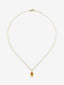 Colgante cadena de oro amarillo de 18K con citrino