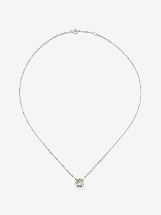 Colgante de plata 925 con amatista verde en talla brillante de 2,1 cts