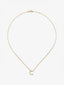 Colgante de oro amarillo de 18K con letra C y 12 diamantes en talla brillante con un total de 0,06 cts