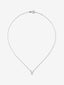 18K white gold pendant with the letter V and 16 brilliant-cut diamonds totaling 0.07 cts