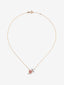 Colgante oro rosa y oro blanco de 18kt con diamantes y zafiros