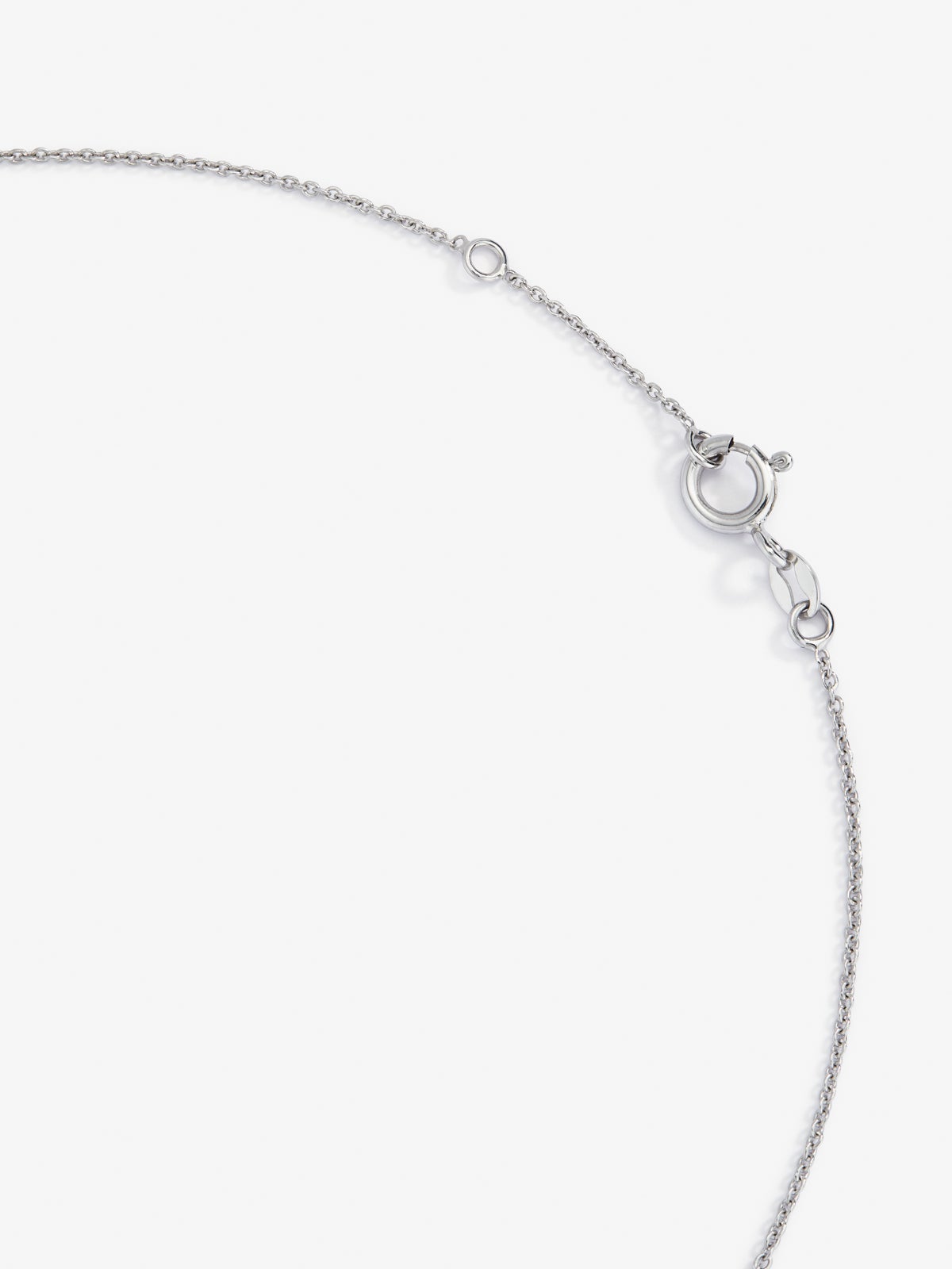 Colgante cadena corazón de oro blanco de 18K y diamantes