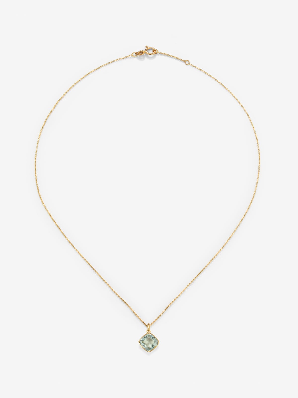 Colgante cadena de oro amarillo de 18K con amatista