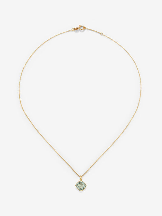 Colgante cadena de oro amarillo de 18K con amatista
