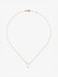 Colgante cadena con inicial c de oro rosa de 18K