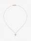 Colgante cadena con estrella de oro rosa de 18K con diamante