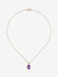 Colgante cadena de oro amarillo de 18K con amatista