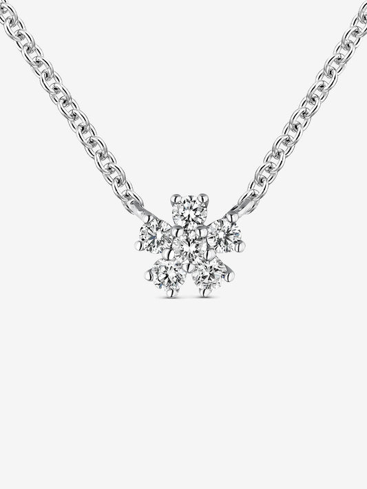 Colgante de oro blanco de 18kt con diamantes