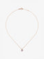 Colgante de oro rosa de 18K con 8 zafiros multicolor en talla brillante con un total de 0,41 cts