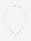 Colgante cadena de oro rosa de 18K y zafiro multicolor