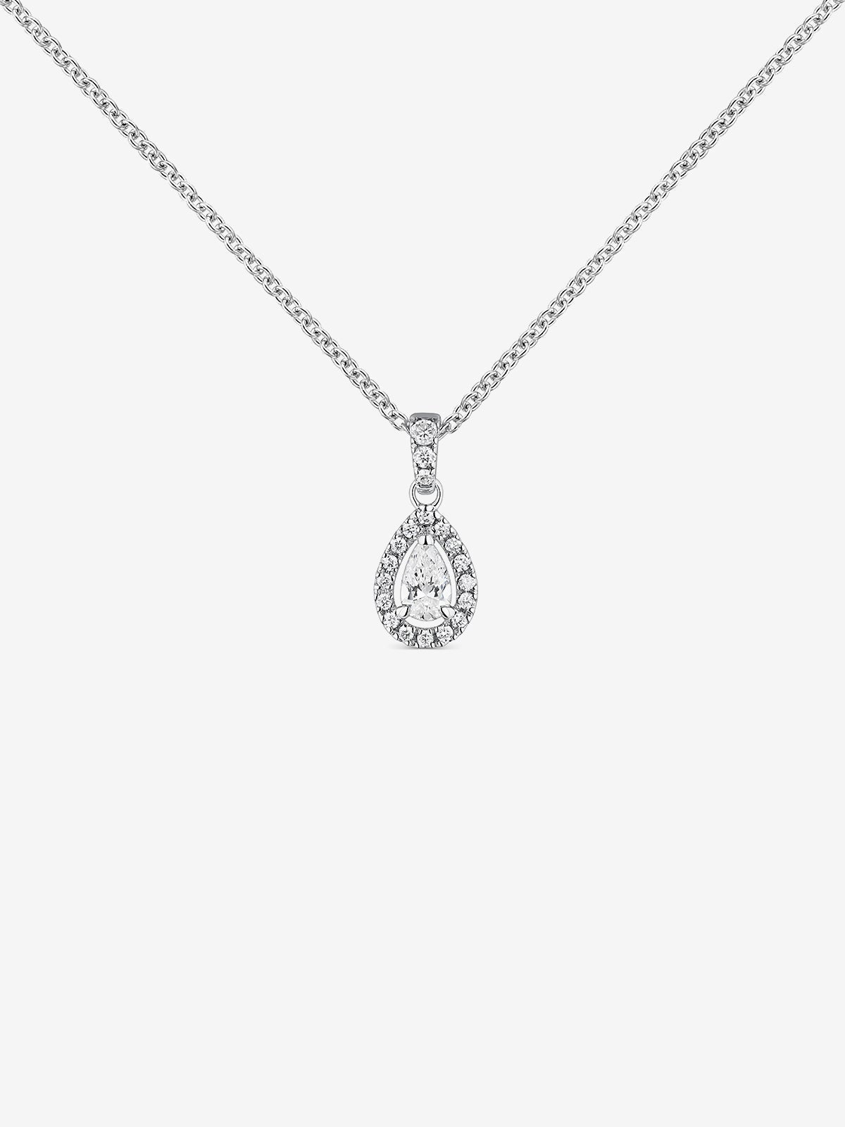 Colgante de oro blanco de 18kt con diamantes