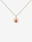 Colgante de oro rosa de 18kt con zafiros