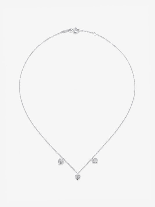 Colgante de oro blanco de 18K con diamantes en talla brillante con un total de 0,2 cts