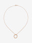 Colgante círculo gallonado de oro rosa de 18kt