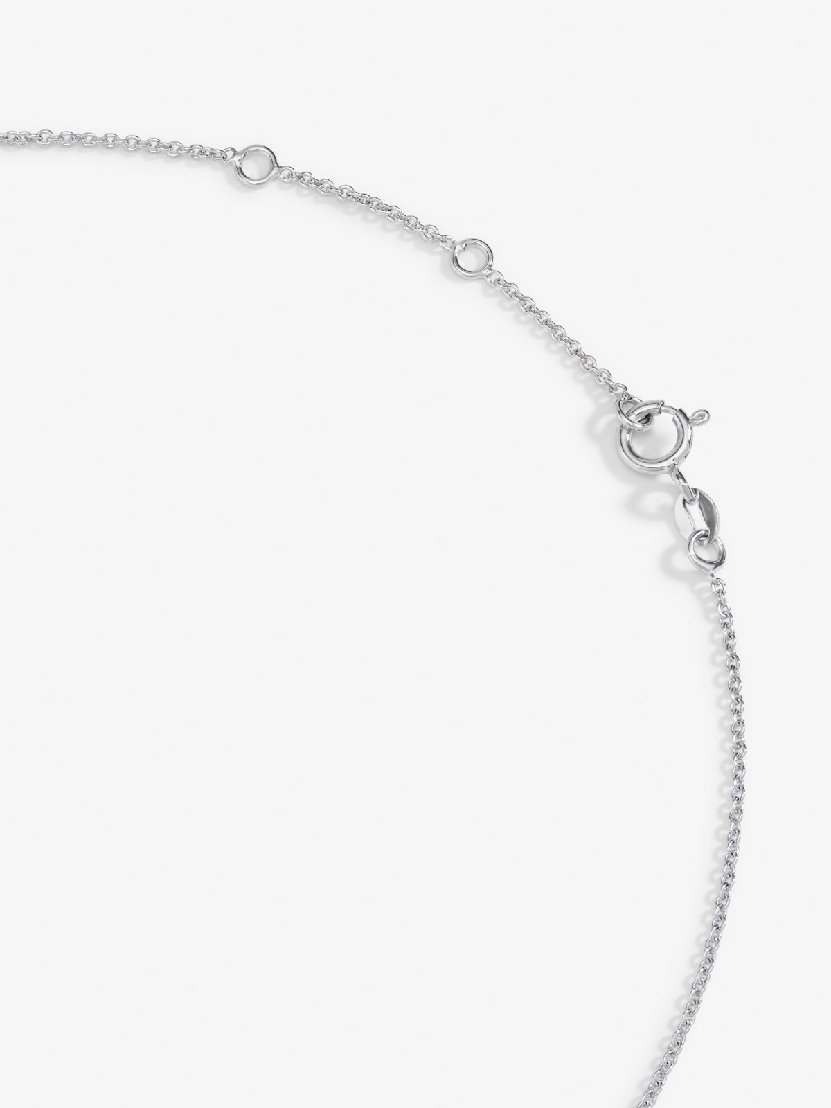 Colgante de plata 925 con 17 espinelas negras en talla brillante