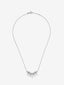 Colgante de oro blanco de 18K con 5 perlas akoya de 4 y 5mm y 16 diamantes blancos en talla brillante con un total de 0,22