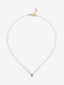 Colgante cadena flor de oro amarillo de 18K con esmeralda y diamantes