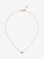 Colgante cadena de oro rosa de 18K con rubí y diamantes