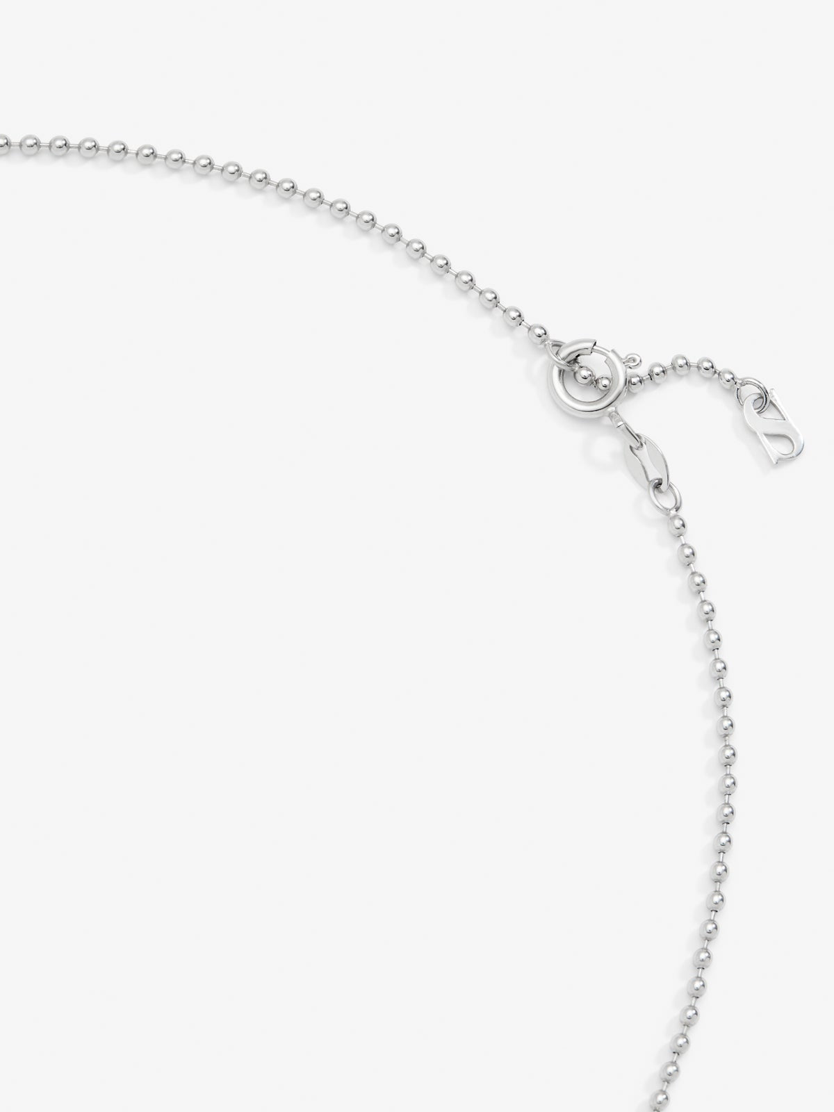 Collar de oro blanco de 18K con diamantes blancos en talla brillante de 0,38 cts