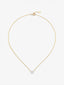 Colgante de oro blancoy amarillo de 18K con diamantes blancos en talla brillante de 0,06 cts