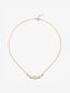 Colgante de oro blanco y amarillo de 18K con diamantes blancos en talla brillante de 0,11 cts