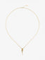 Colgante de oro amarillo de 18K con diamantes blancos en talla brillante de 0,05 cts y forma de nudo