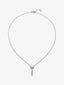 Colgante de oro blanco de 18K con diamantes en talla brillante y baguette de 0,5 cts