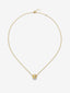 Colgante gallonado de oro blanco y amarillo de 18K con pavé de diamantes en talla brillante con un total de 0,19 cts