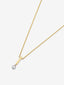 Colgante de oro amarillo de 18K con diamante en talla brillante de 0,06 cts