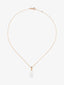 Colgante de cadena de oro rosa de 18k con perla akoya de 8,5 mm