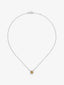 Colgante de oro blanco de 18K con cuarzo citrino 0,57 cts y diamantes 0,14 cts