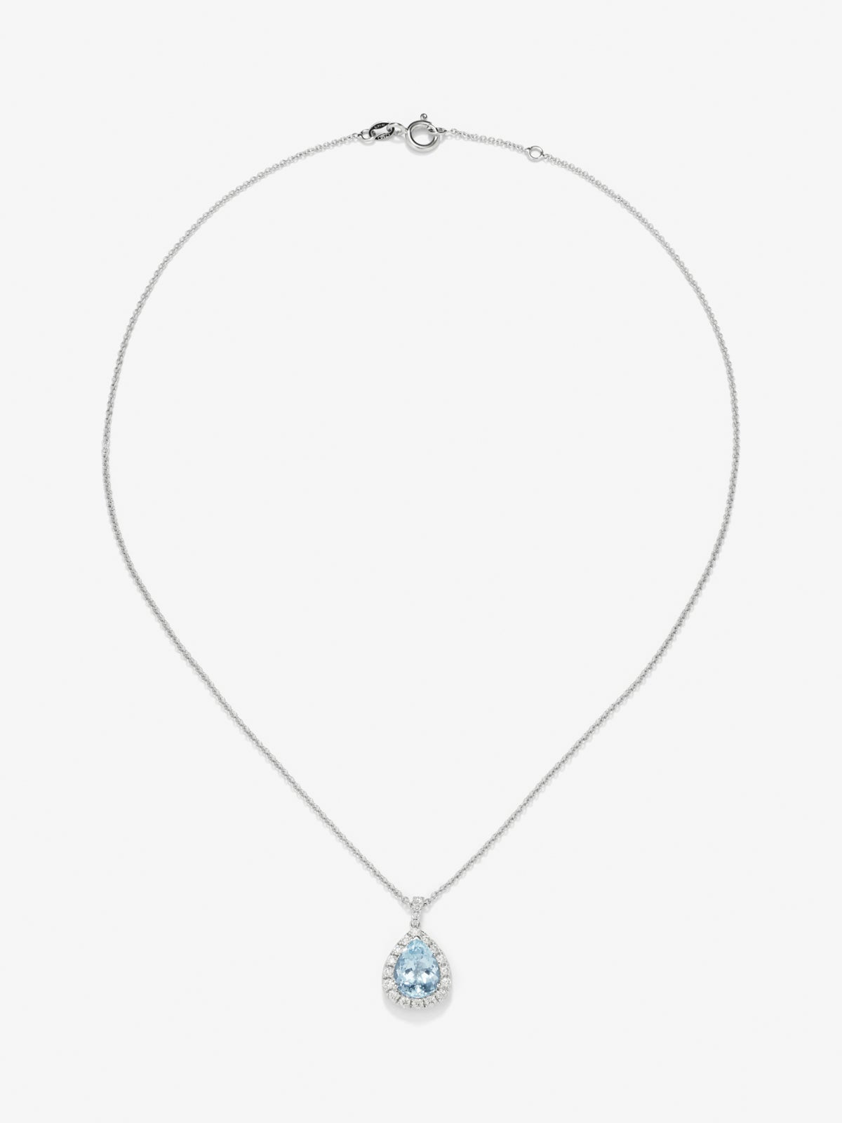 Colgante de plata 925 con topacio azul sky