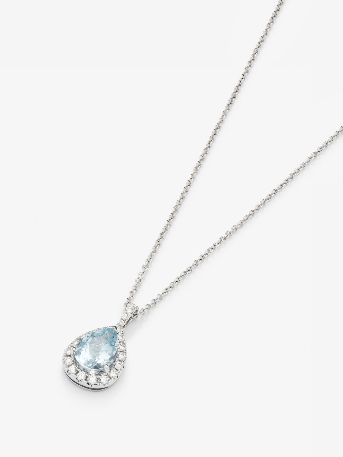 Colgante de plata 925 con topacio azul sky