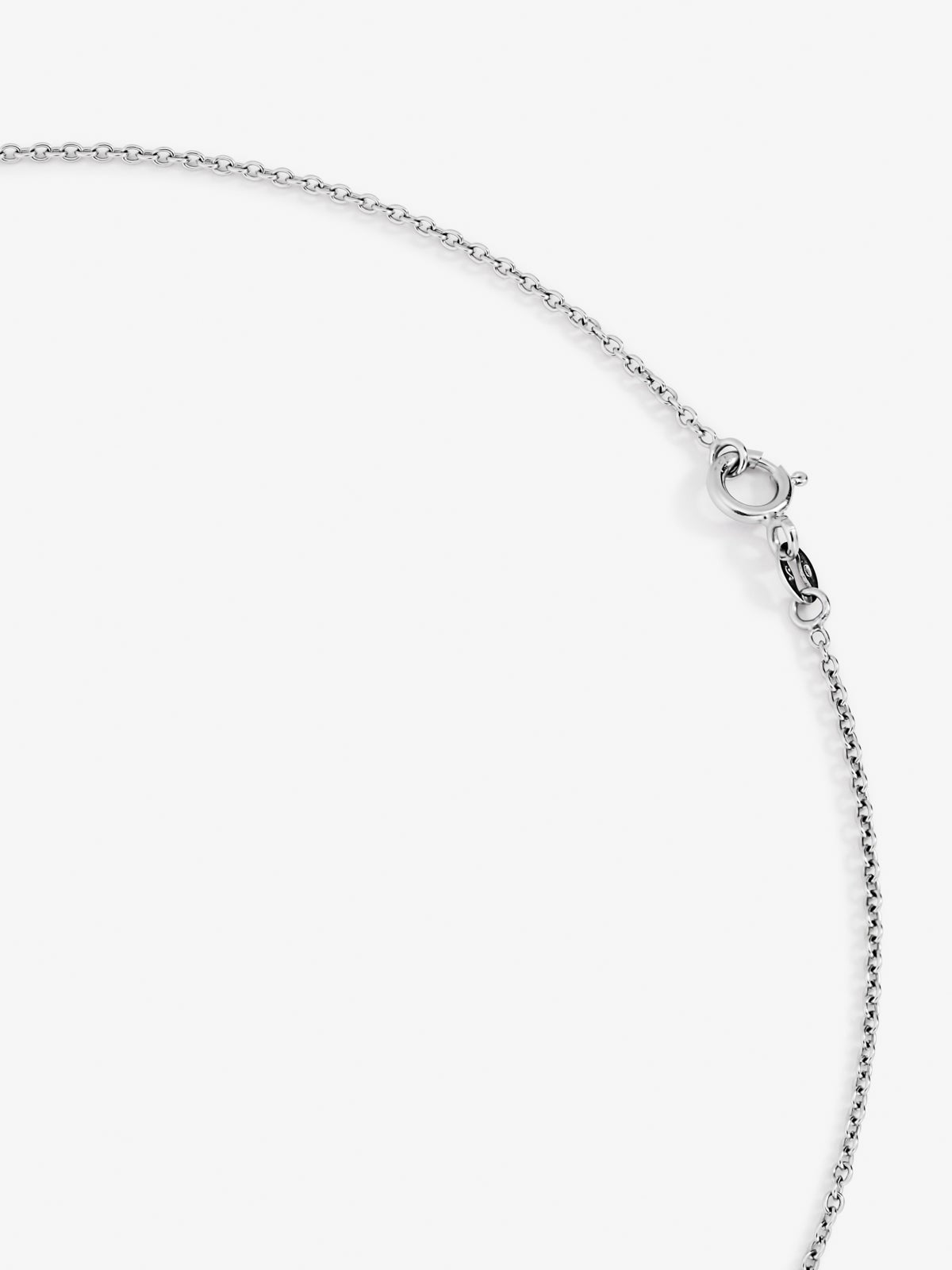 Colgante cadena de oro blanco de 18K con topacio