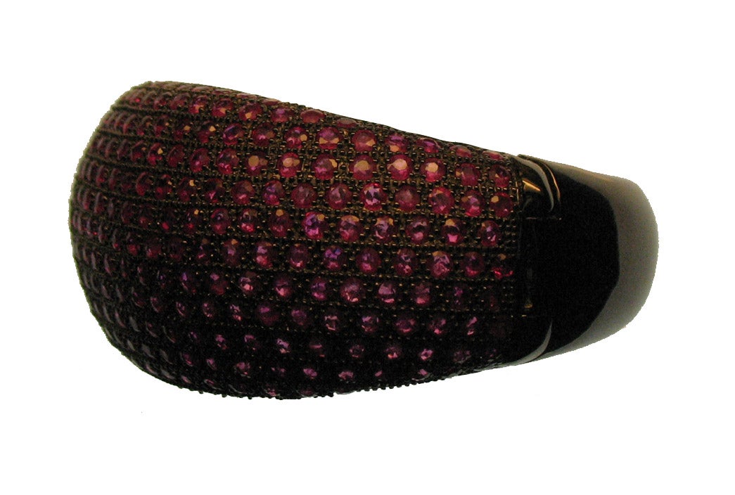 Pulsera de plata 925 con rubies en talla brillante