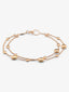 Pulsera doble de oro rosa de 18K
