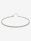 Pulsera rígida de oro blanco de 18K con 42 diamantes en talla brillante con un total de 0,71 cts