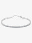 Pulsera rígida de oro blanco de 18K con diamantes blancos en talla brillante de 1,04 cts