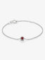 Pulsera de oro blanco de 18K con rubí 0,21 cts y diamantes 0,06 cts