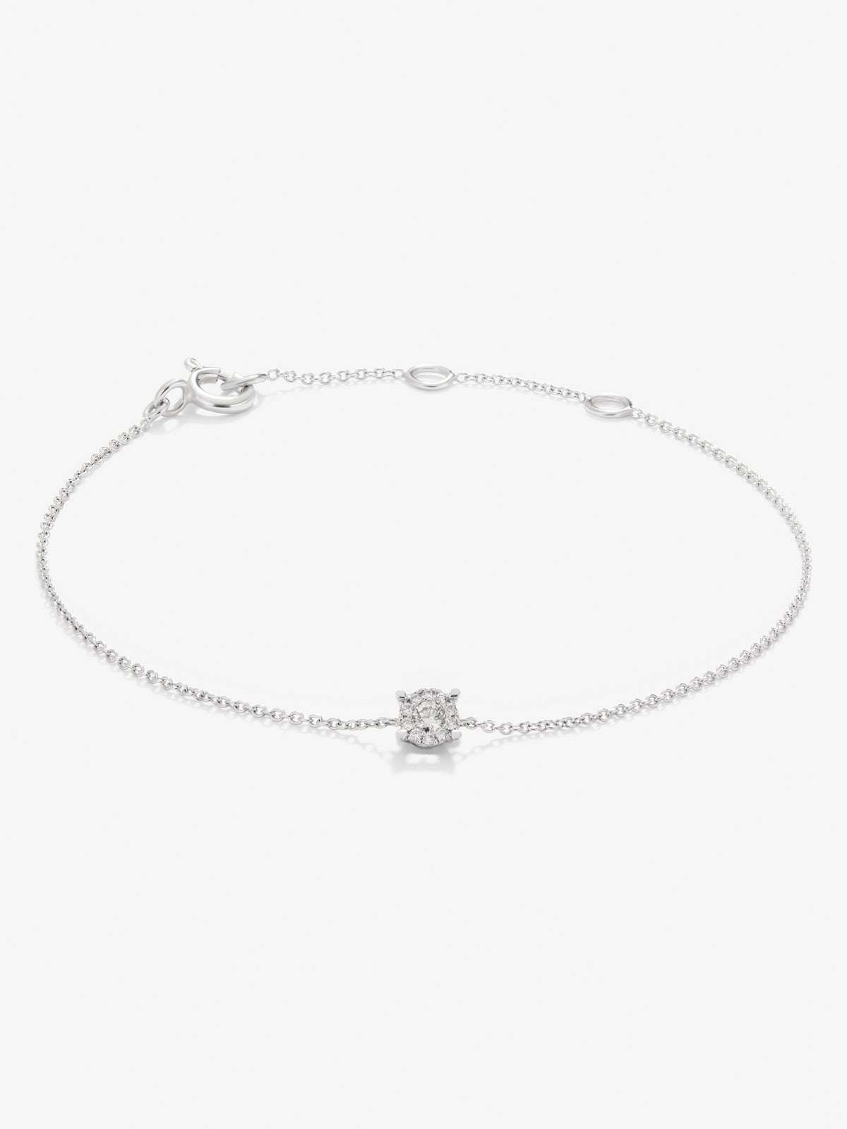 Colgante de oro blanco de 18kt con diamantes