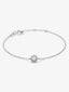 Pulsera cadena círculo de oro blanco de 18K de diamantes