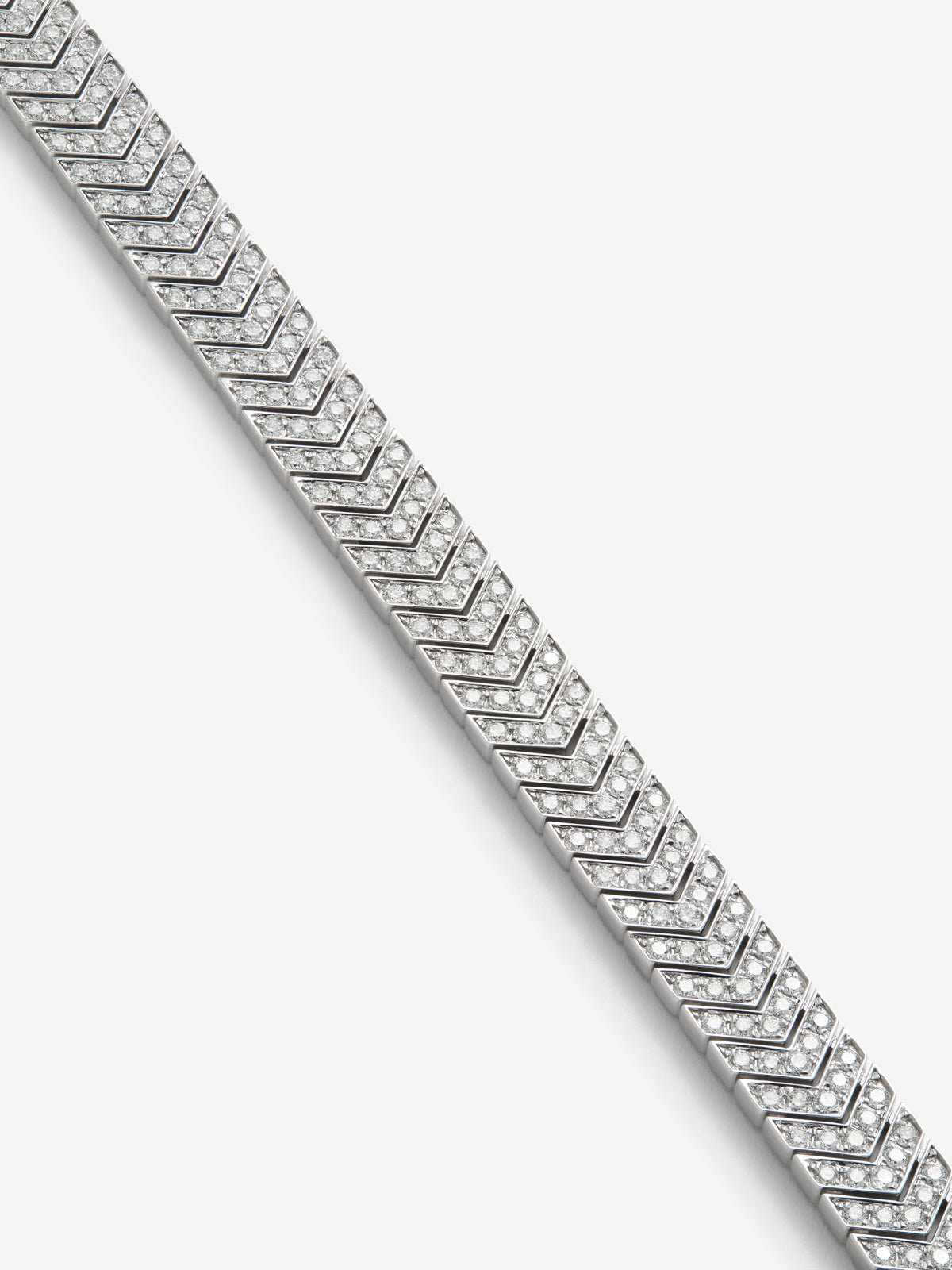 Pulsera de oro blanco de 18K con diamante