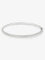 Pulsera rígida de oro blanco de 18K con 58 diamantes en talla brillante con un total de 0,57 cts