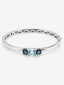 Pulsera rígida de plata 925 con topacios