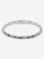 Pulsera riviere de plata 925 con gemas multicolor