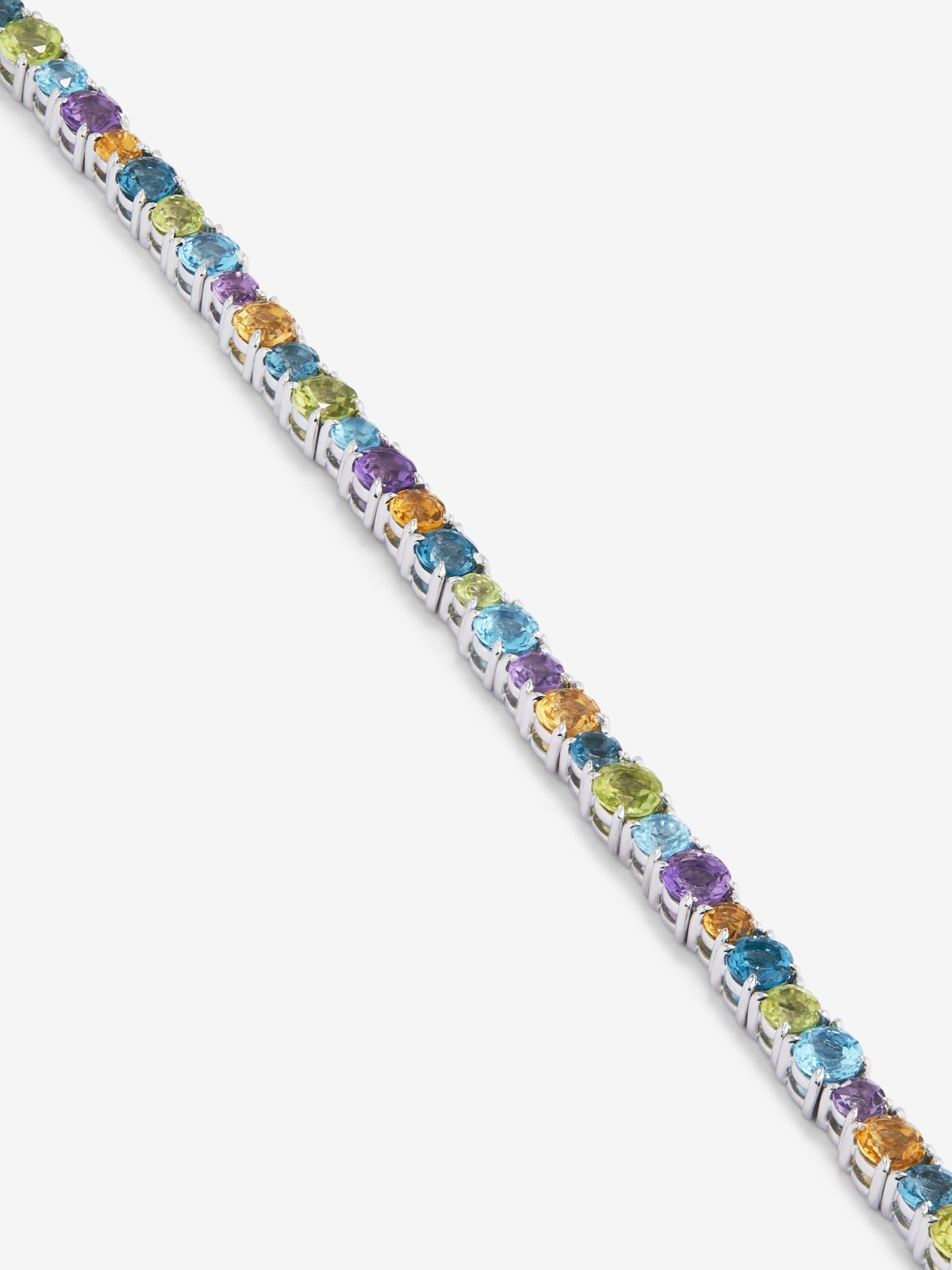 Pulsera riviere de plata 925 con gemas multicolor