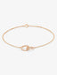 Pulsera cadena con infinito de oro rosa de 18K con diamantes